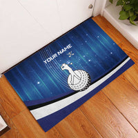Custom Galaxy Golf Rubber Doormat with Golfer Silhouette, Golf Ball Design - Wonder Print Shop