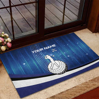 Custom Galaxy Golf Rubber Doormat with Golfer Silhouette, Golf Ball Design - Wonder Print Shop