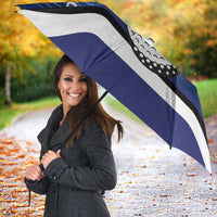 Custom Galaxy Golf Umbrella with Golfer Silhouette, Golf Ball Design - Wonder Print Shop