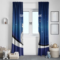 Custom Galaxy Golf Window Curtain with Golfer Silhouette, Golf Ball Design - Wonder Print Shop