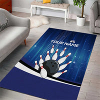 Custom Galaxy Bowling Area Rug with Striking Pins and Ball Design - Wonder Print Shop
