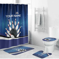 Custom Galaxy Bowling Bathroom Set with Striking Pins and Ball Design - Wonder Print Shop