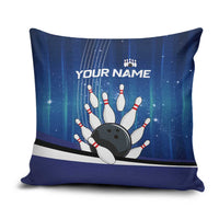 Custom Galaxy Bowling Pillow Cover with Striking Pins and Ball Design - Wonder Print Shop