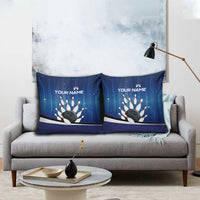 Custom Galaxy Bowling Pillow Cover with Striking Pins and Ball Design - Wonder Print Shop