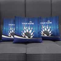 Custom Galaxy Bowling Pillow Cover with Striking Pins and Ball Design - Wonder Print Shop