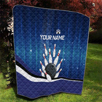Custom Galaxy Bowling Quilt with Striking Pins and Ball Design - Wonder Print Shop