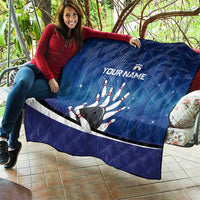 Custom Galaxy Bowling Quilt with Striking Pins and Ball Design - Wonder Print Shop