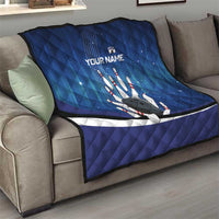 Custom Galaxy Bowling Quilt with Striking Pins and Ball Design - Wonder Print Shop