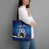 Custom Galaxy Bowling Tote Bag with Striking Pins and Ball Design - Wonder Print Shop