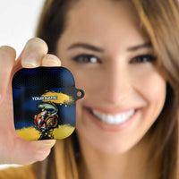 Custom Camo Redfish AirPods Case with Colorful Fish Design, Yellow Splatter Pattern - Wonder Print Shop