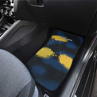 Custom Camo Redfish Car Mats with Colorful Fish Design, Yellow Splatter Pattern - Wonder Print Shop