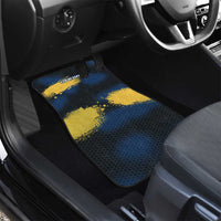 Custom Camo Redfish Car Mats with Colorful Fish Design, Yellow Splatter Pattern - Wonder Print Shop