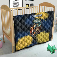 Custom Camo Redfish Quilt with Colorful Fish Design, Yellow Splatter Pattern - Wonder Print Shop