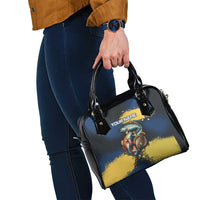 Custom Camo Redfish Shoulder Handbag with Colorful Fish Design, Yellow Splatter Pattern - Wonder Print Shop