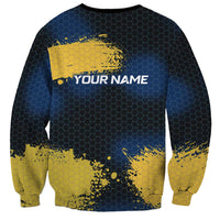 Custom Camo Redfish Sweatshirt with Colorful Fish Design, Yellow Splatter Pattern - Wonder Print Shop