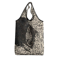 Fenrir Grocery Bag with Norse Symbols and Howling Wolf Viking Mythology Tribute - Wonder Print Shop