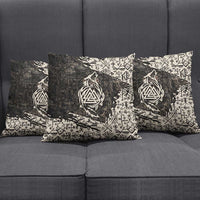 Fenrir Pillow Cover with Norse Symbols and Howling Wolf Viking Mythology Tribute - Wonder Print Shop