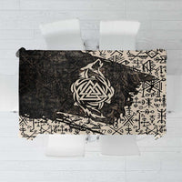 Fenrir Tablecloth with Norse Symbols and Howling Wolf Viking Mythology Tribute - Wonder Print Shop