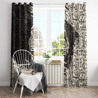 Fenrir Window Curtain with Norse Symbols and Howling Wolf Viking Mythology Tribute - Wonder Print Shop