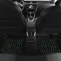 Flaming Skull Car Mats with Green Runes and Norse Symbols Viking Warrior Tribute - Wonder Print Shop