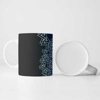 Viking Skull Ceramic Mug with Horned Helmet and Swords Nordic Warrior Tribute - Wonder Print Shop