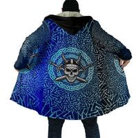 Viking Skull Cloak with Horned Helmet and Swords Nordic Warrior Tribute - Wonder Print Shop