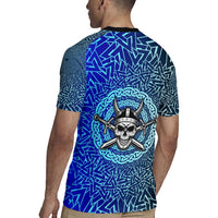 Viking Skull Rugby Jersey with Horned Helmet and Swords Nordic Warrior Tribute - Wonder Print Shop