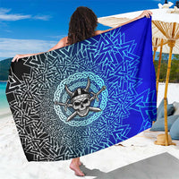 Viking Skull Sarong with Horned Helmet and Swords Nordic Warrior Tribute - Wonder Print Shop