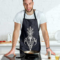 Runic Skull Apron with Nordic Symbols and Knot Pattern Viking Heritage Tribute - Wonder Print Shop
