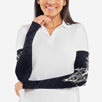 Runic Skull Arm Sleeves with Nordic Symbols and Knot Pattern Viking Heritage Tribute - Wonder Print Shop