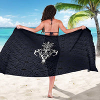 Runic Skull Sarong with Nordic Symbols and Knot Pattern Viking Heritage Tribute - Wonder Print Shop