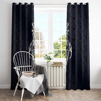 Runic Skull Window Curtain with Nordic Symbols and Knot Pattern Viking Heritage Tribute - Wonder Print Shop