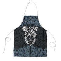 Viking Vegvisir Symbol Apron with Runes and Intricate Knotwork Norse Protection Tribute - Wonder Print Shop