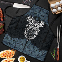 Viking Vegvisir Symbol Apron with Runes and Intricate Knotwork Norse Protection Tribute - Wonder Print Shop
