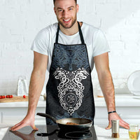 Viking Vegvisir Symbol Apron with Runes and Intricate Knotwork Norse Protection Tribute - Wonder Print Shop