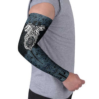 Viking Vegvisir Symbol Arm Sleeves with Runes and Intricate Knotwork Norse Protection Tribute - Wonder Print Shop