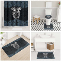 Viking Vegvisir Symbol Bathroom Set with Runes and Intricate Knotwork Norse Protection Tribute - Wonder Print Shop