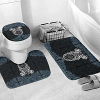 Viking Vegvisir Symbol Bathroom Set with Runes and Intricate Knotwork Norse Protection Tribute - Wonder Print Shop
