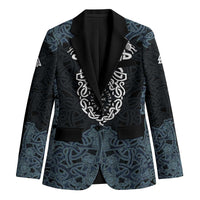 Viking Vegvisir Symbol Blazer with Runes and Intricate Knotwork Norse Protection Tribute - Wonder Print Shop