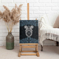 Viking Vegvisir Symbol Canvas Wall Art with Runes and Intricate Knotwork Norse Protection Tribute - Wonder Print Shop