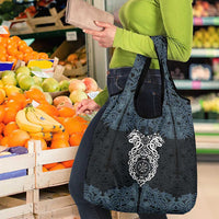 Viking Vegvisir Symbol Grocery Bag with Runes and Intricate Knotwork Norse Protection Tribute - Wonder Print Shop