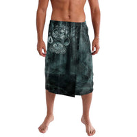 Spirit Guide Wolf Lavalava with Forest Background Tribal Paw Print with Nature Symbols Native American - Wonder Print Shop