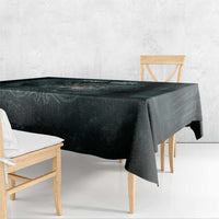 Spirit Guide Wolf Tablecloth with Forest Background Tribal Paw Print with Nature Symbols Native American - Wonder Print Shop
