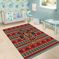 Thunderbird Totem Area Rug Native American Geometric Tribal - Pacific Northwest Indigenous Art - Wonder Print Shop