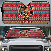 Thunderbird Totem Auto Sun Shade Native American Geometric Tribal - Pacific Northwest Indigenous Art - Wonder Print Shop