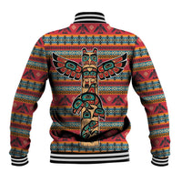 Thunderbird Totem Baseball Jacket Native American Geometric Tribal - Pacific Northwest Indigenous Art - Wonder Print Shop