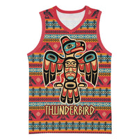 Thunderbird Totem Basketball Jersey Native American Geometric Tribal - Pacific Northwest Indigenous Art - Wonder Print Shop