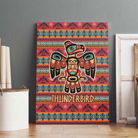 Thunderbird Totem Canvas Wall Art Native American Geometric Tribal - Pacific Northwest Indigenous Art - Wonder Print Shop