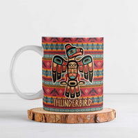 Thunderbird Totem Ceramic Mug Native American Geometric Tribal - Pacific Northwest Indigenous Art - Wonder Print Shop