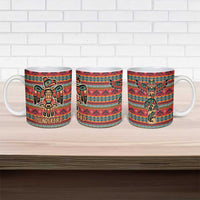 Thunderbird Totem Ceramic Mug Native American Geometric Tribal - Pacific Northwest Indigenous Art - Wonder Print Shop